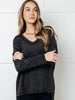 Basically Freezing Brushed Hacci Top in Black