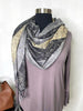Paisley Pashmina Scarf in Grey and Black