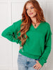 Very Understandable V-Neck Sweater in Green