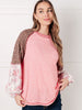Walk for Miles Floral Color Block Top