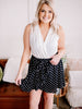 Chasing Skirts In Black Polkadots